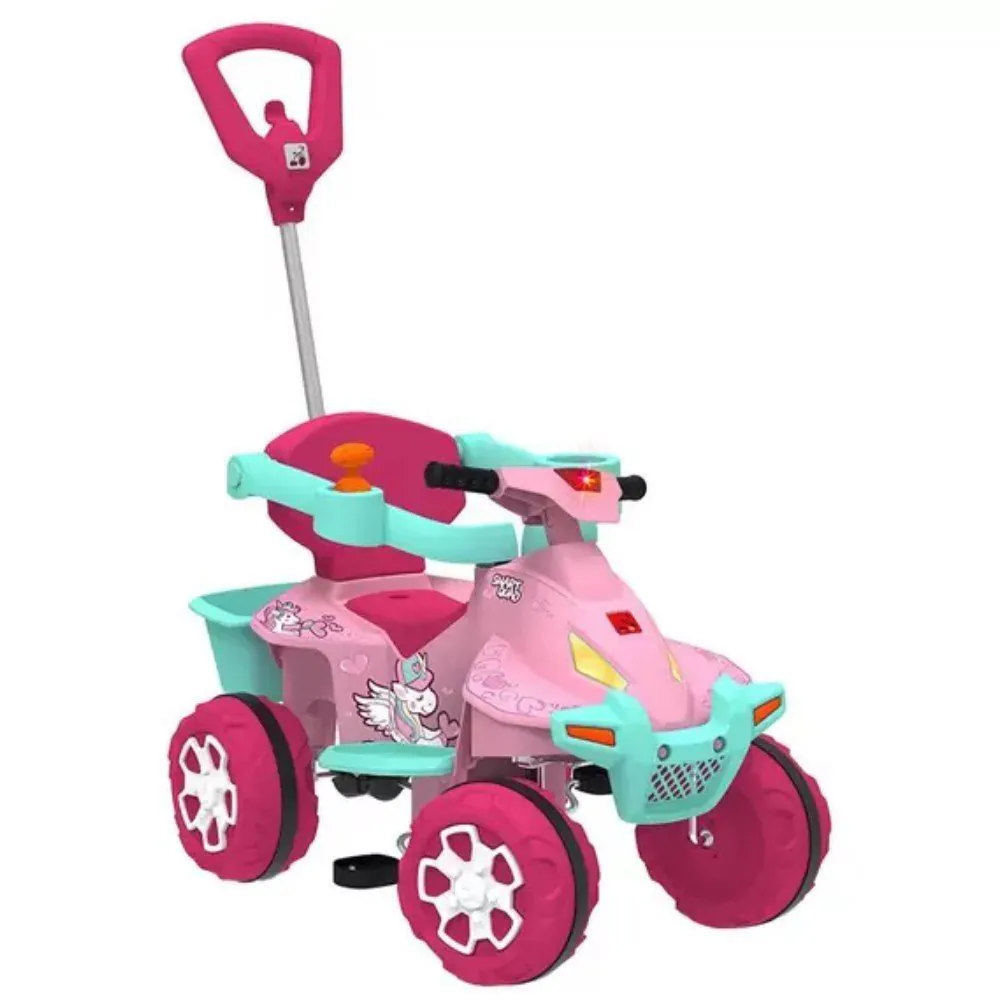 Quadriciclo Pedal e Passeio Smart Quad Rosa Bandeirante - 1220