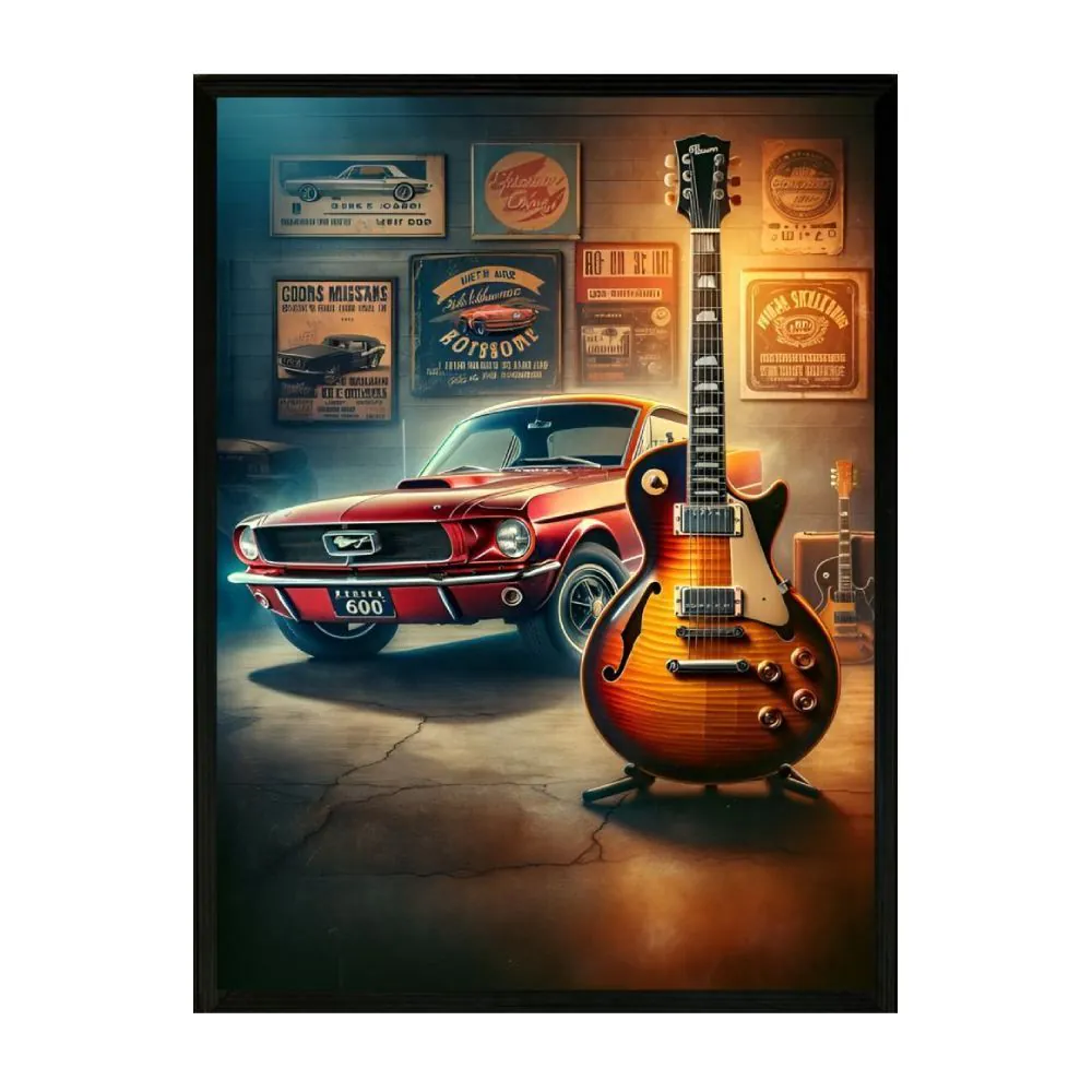 Quadro Retangular 33Cm Fx Quadros - Garage Rock