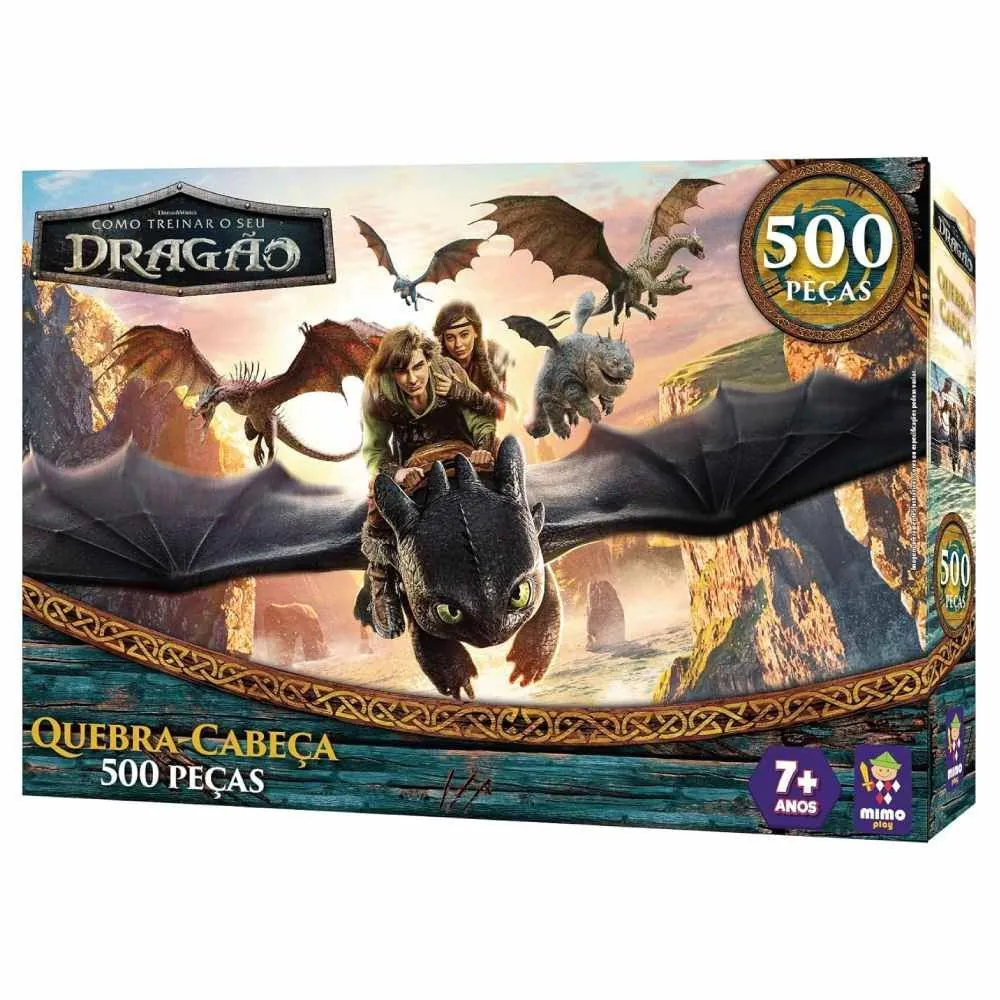 Quebra-Cabeça Como Treinar Seu Dragão 500 Peças Mimo Toys - 3010