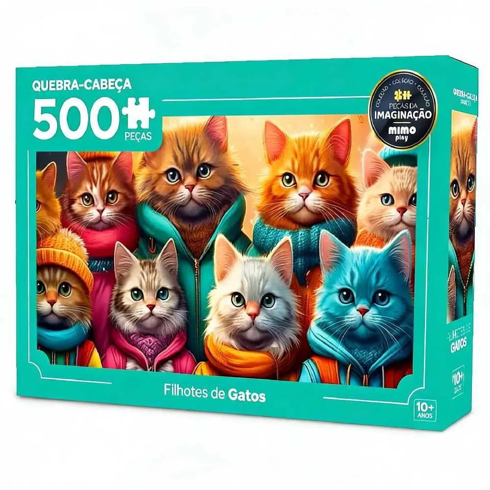 Quebra-Cabeça Gatos 500 Peças Mimo Toys - 2632