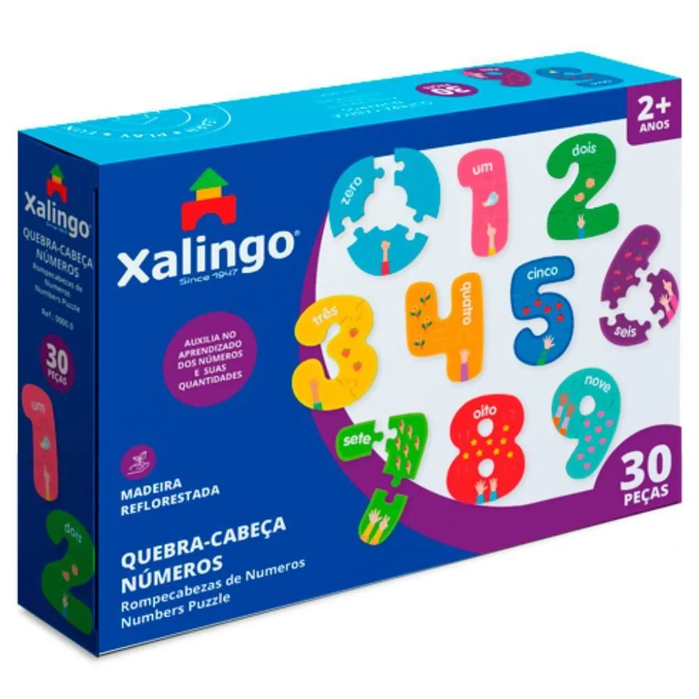 Quebra-Cabeça Números 30 Peças Xalingo - 1779.8