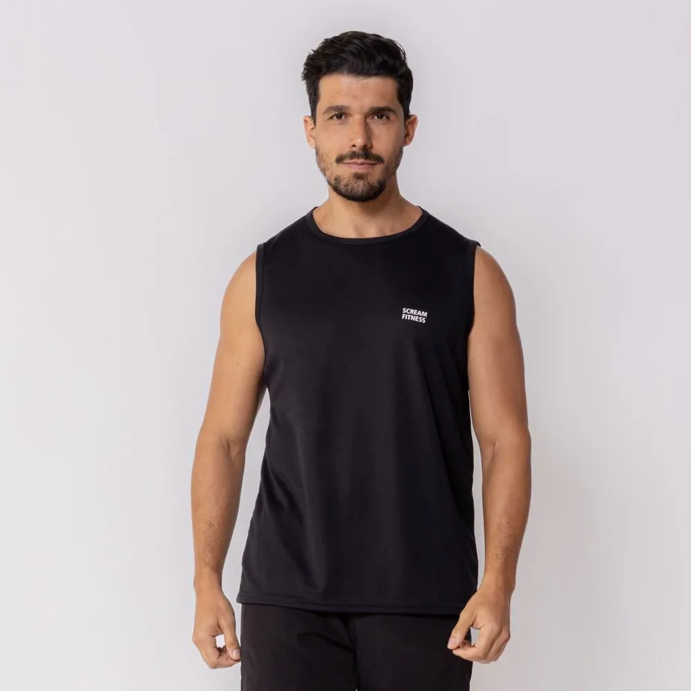 Regata Masculina Dry Fit Scream Preto