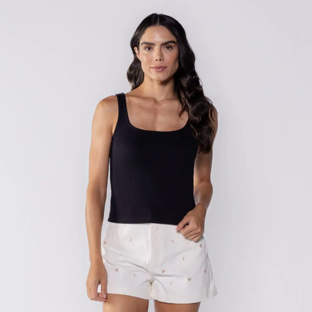 Regata Feminina Cropped Boby Blues Preto