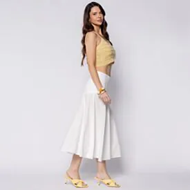 Regata Feminina Cropped em Tricot Boby Blues Marrom Wine