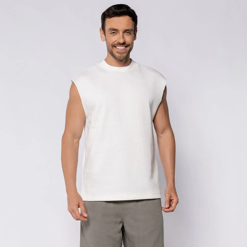 Regata Masculina em Malha Monaco Thing Off White