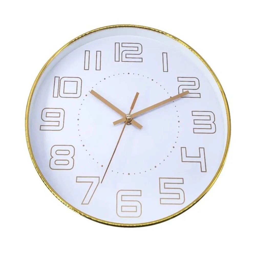 Relógio de Parede Dourado 30Cm