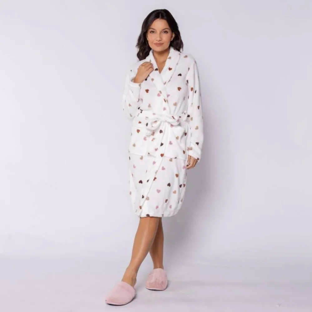 Roupão Adulto G Paris Estampado - Corações