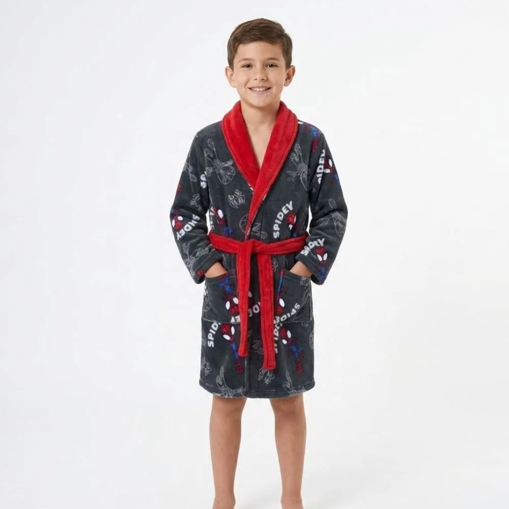 Roupão Infantil M Microfibra Disney - Spidey