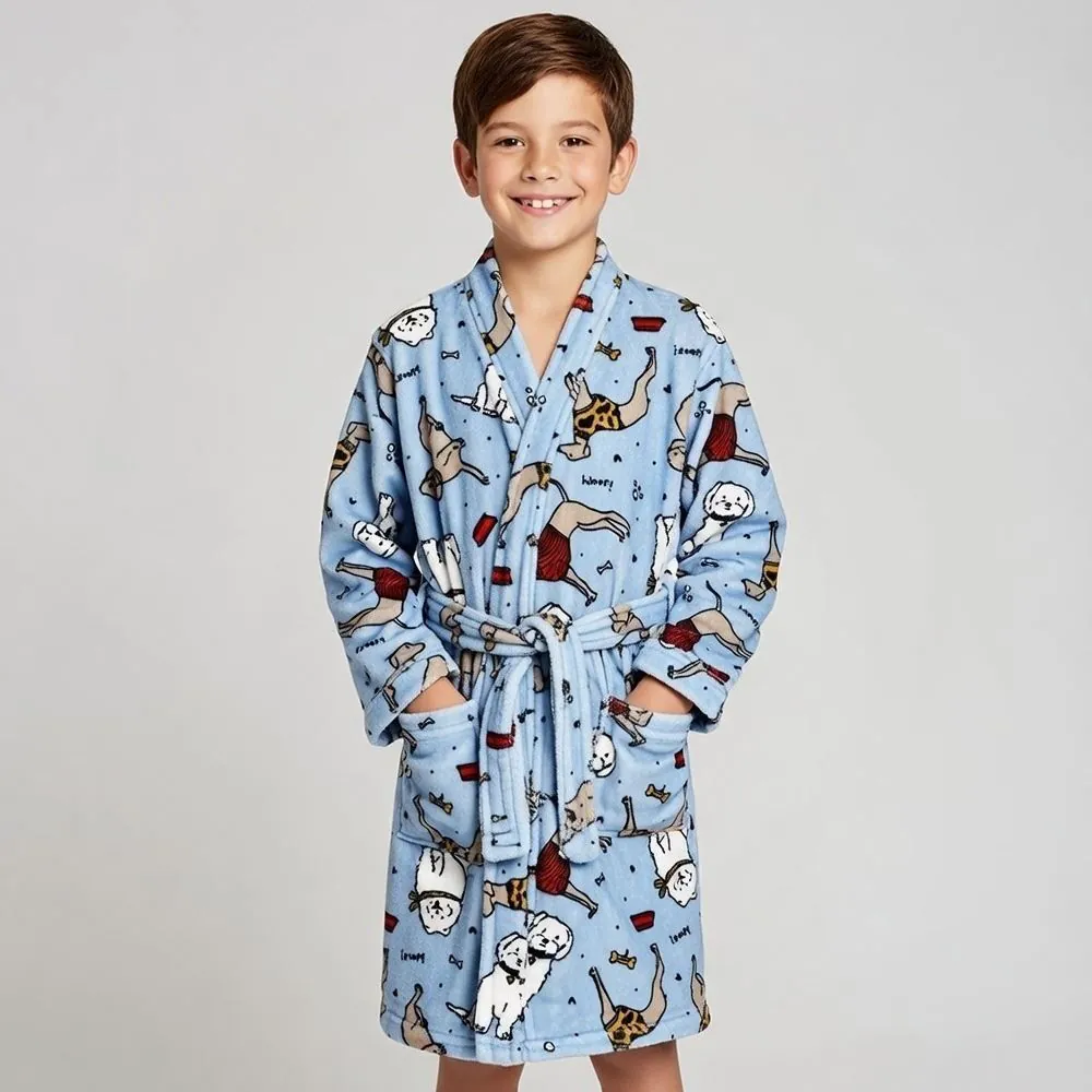 Roupão Infantil M Microfibra Lumini Kids - Animais