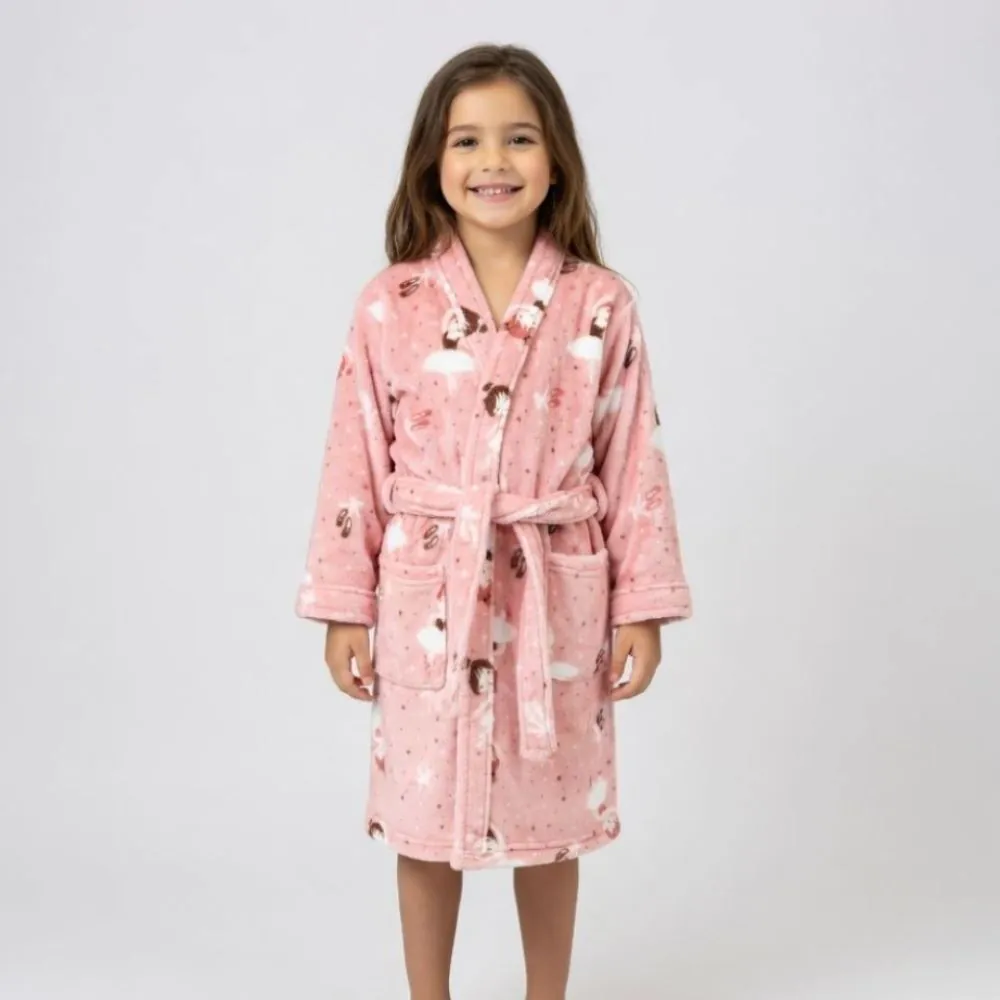 Roupão Infantil M Microfibra Lumini Kids - Bailarina