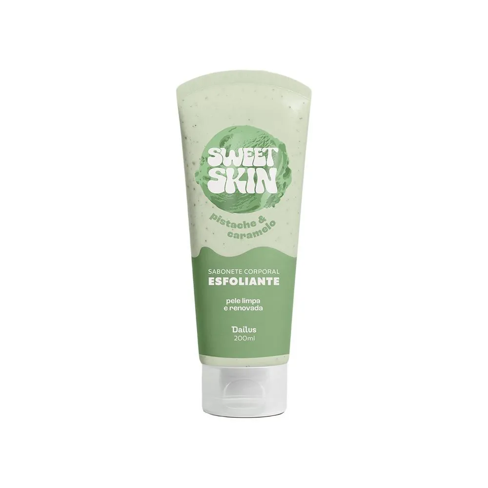 Sabonete Esfoliante Dailus Sweet Skin 200Ml - Pistache e Caramelo