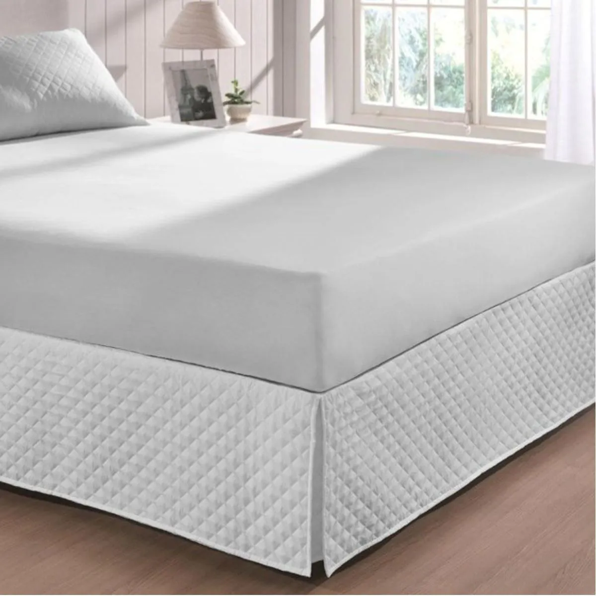 Saia para Cama Box Casal 100% Poliéster - Branco