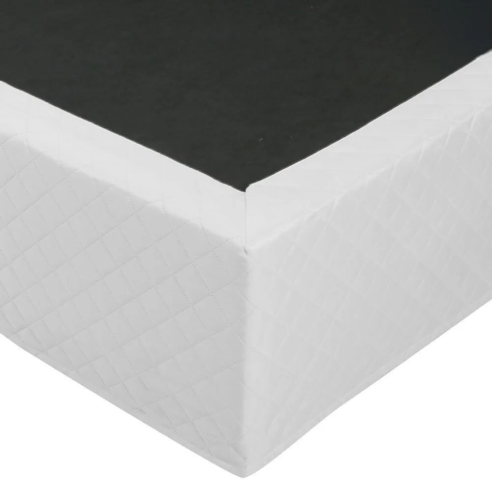 Saia Box Solteiro Matelada Veste Fácil - Branco