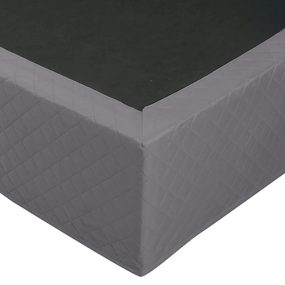 Saia Box Solteiro Matelada Veste Fácil - Cinza