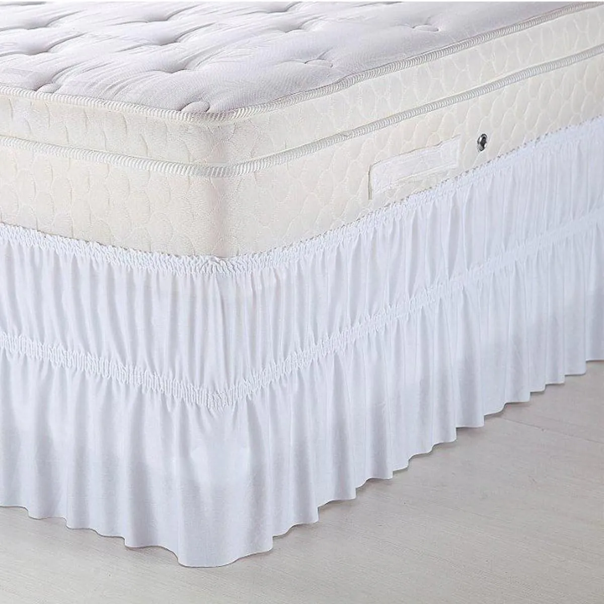 Saia para Cama Box Casal com Elástico Solecasa - Branco