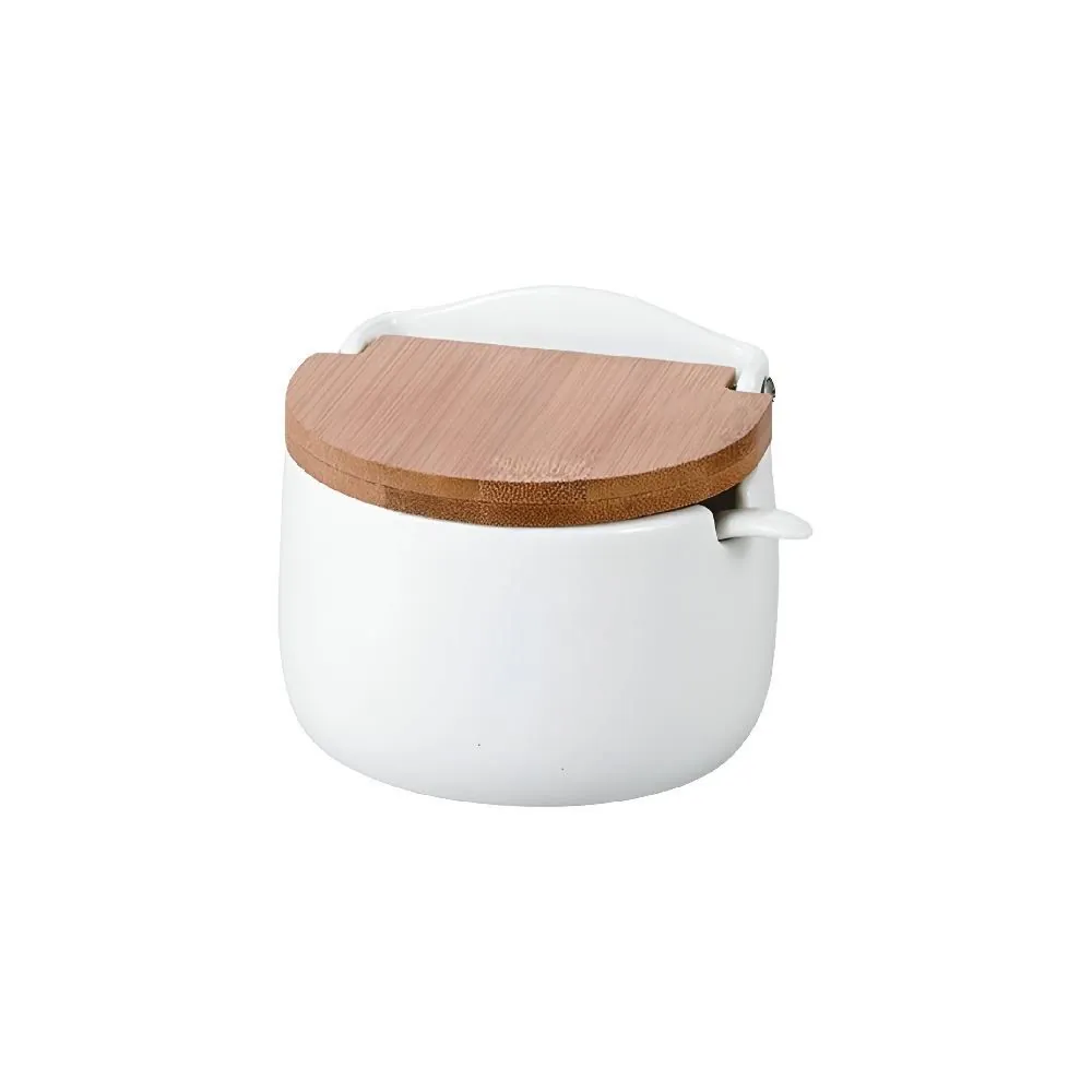 Saleiro com Colher Hauskraft 11 Cm - Branco