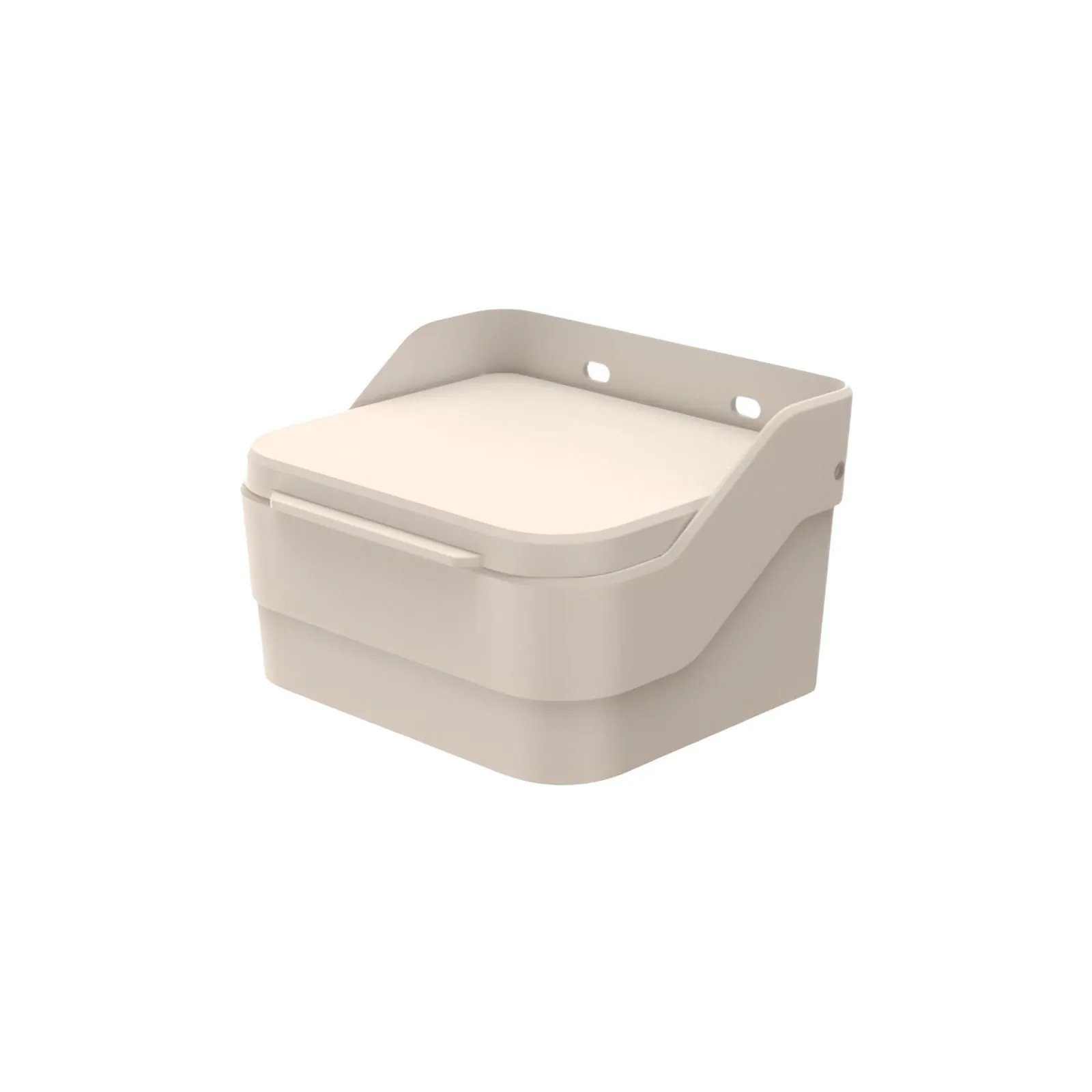 Saleiro de Plástico Trium Ou 13Cm - Bege Fechado
