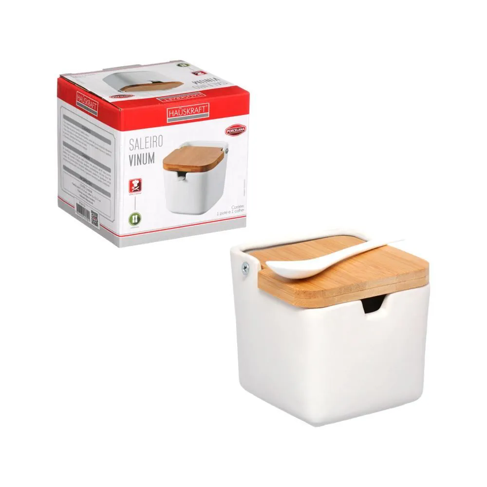 Saleiro de Porcelana 300 Ml Hauskraft - Hauskraft Vinum