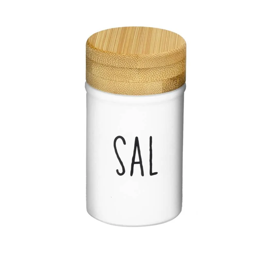 Saleiro de Vidro com Tampa de Bambu Doha 90 Ml Hauskraft - Sortido
