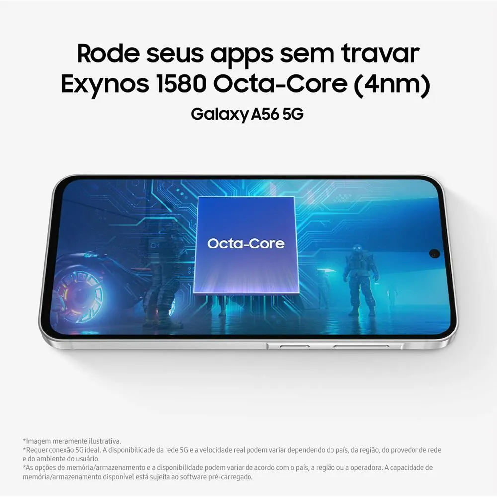 Samsung Galaxy A56 5G 128Gb 8Gb Câmera Tripla - Verde