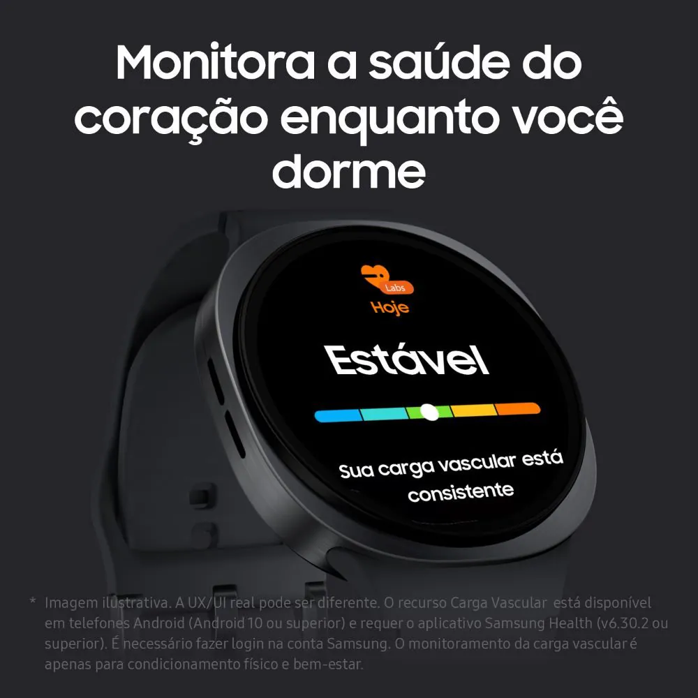 Relógio Samsung Galaxy Watch8 Smartwatch 44Mm Galaxy Ai Tela em Cristal - Grafite