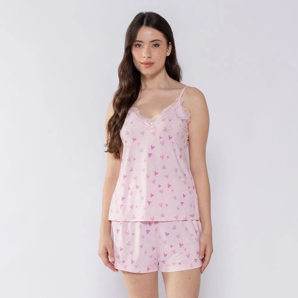 Short Doll Feminino de Liganete Camila Moretti Rosa