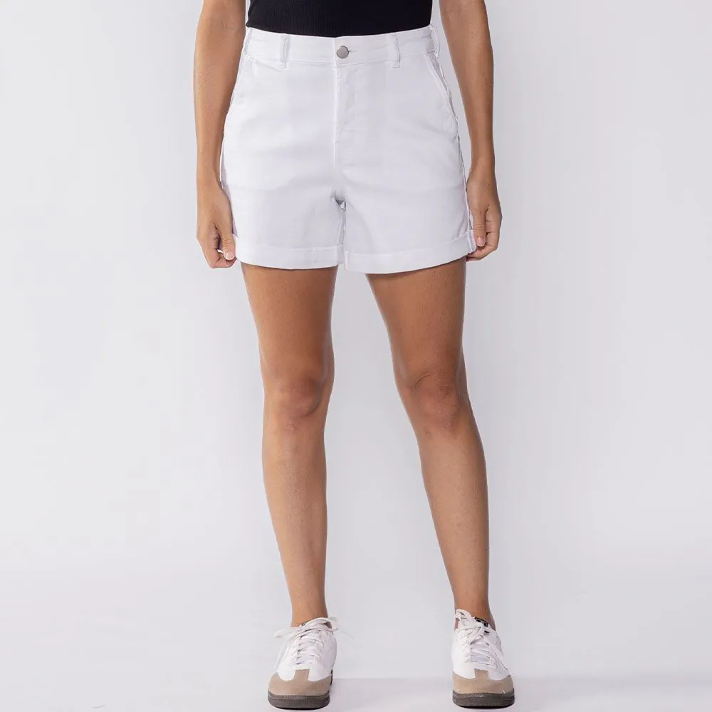 Short Feminino Sarja Patricia Foster Branco