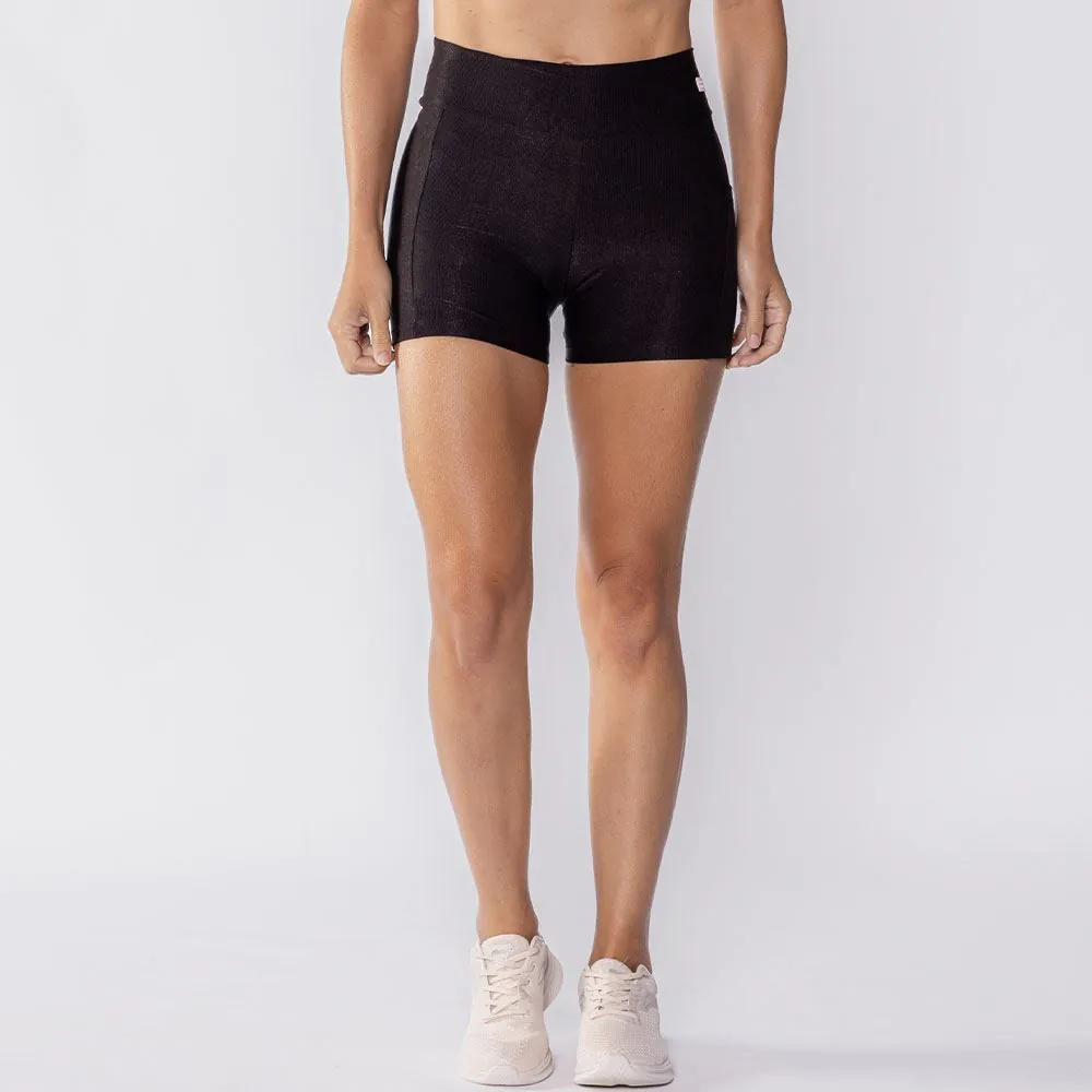 Short Fitness Feminino com Bolso Scream Preto