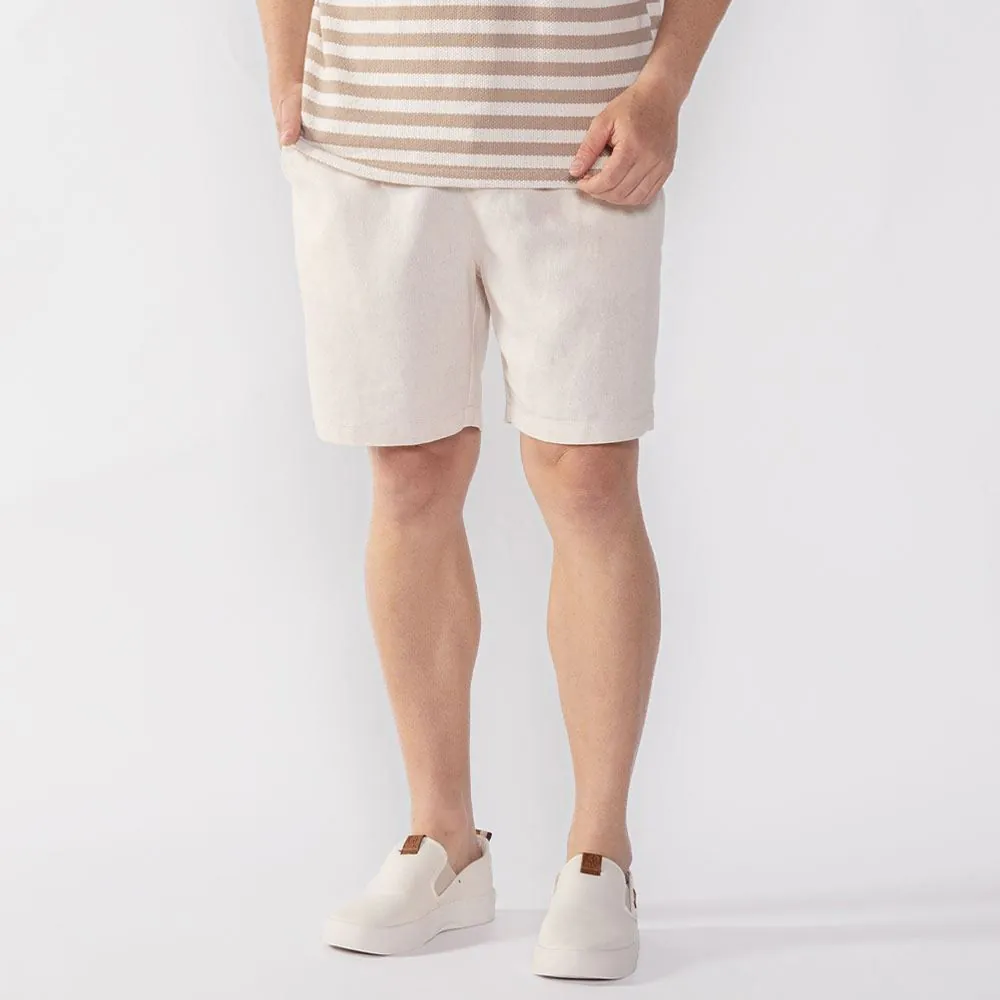 Short Masculino com Elástico Linho Thing Natural