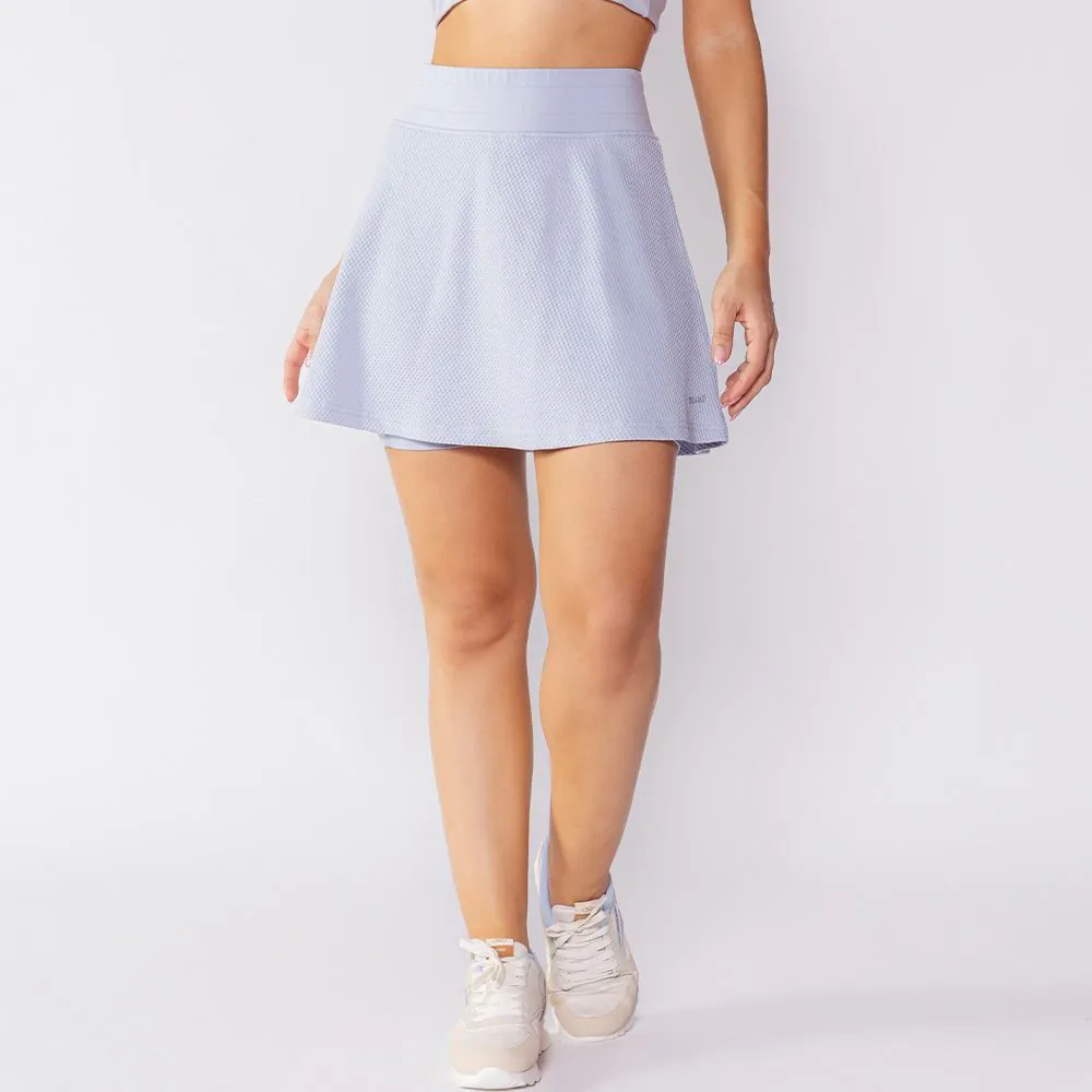 Short Saia Fitness Feminino Texturizado Scream Azul Paraiso