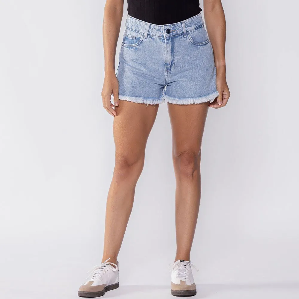 Shorts Feminino Jeans Sawary Azul Claro