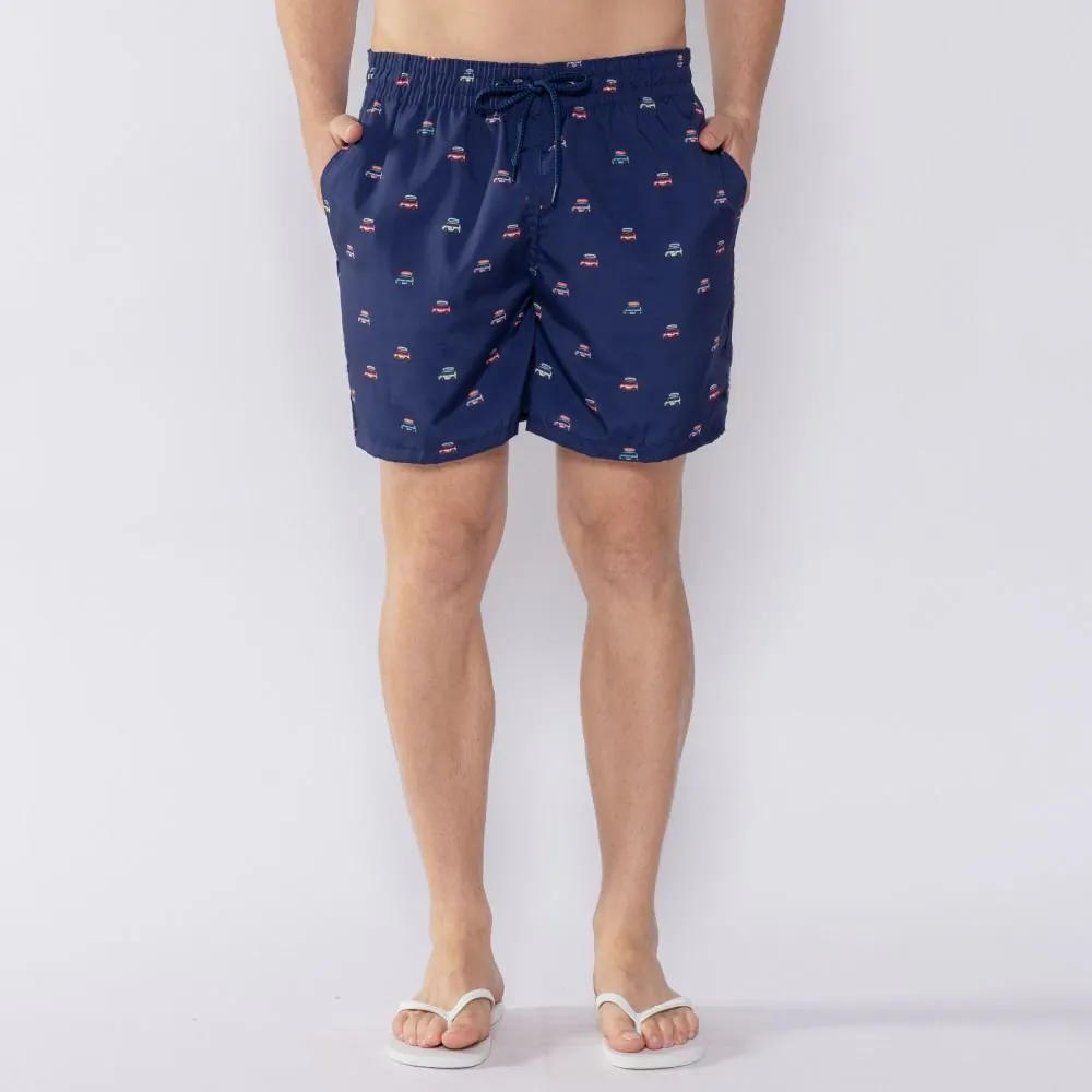Shorts Tactel Estampado Marc Alain Black25-10
