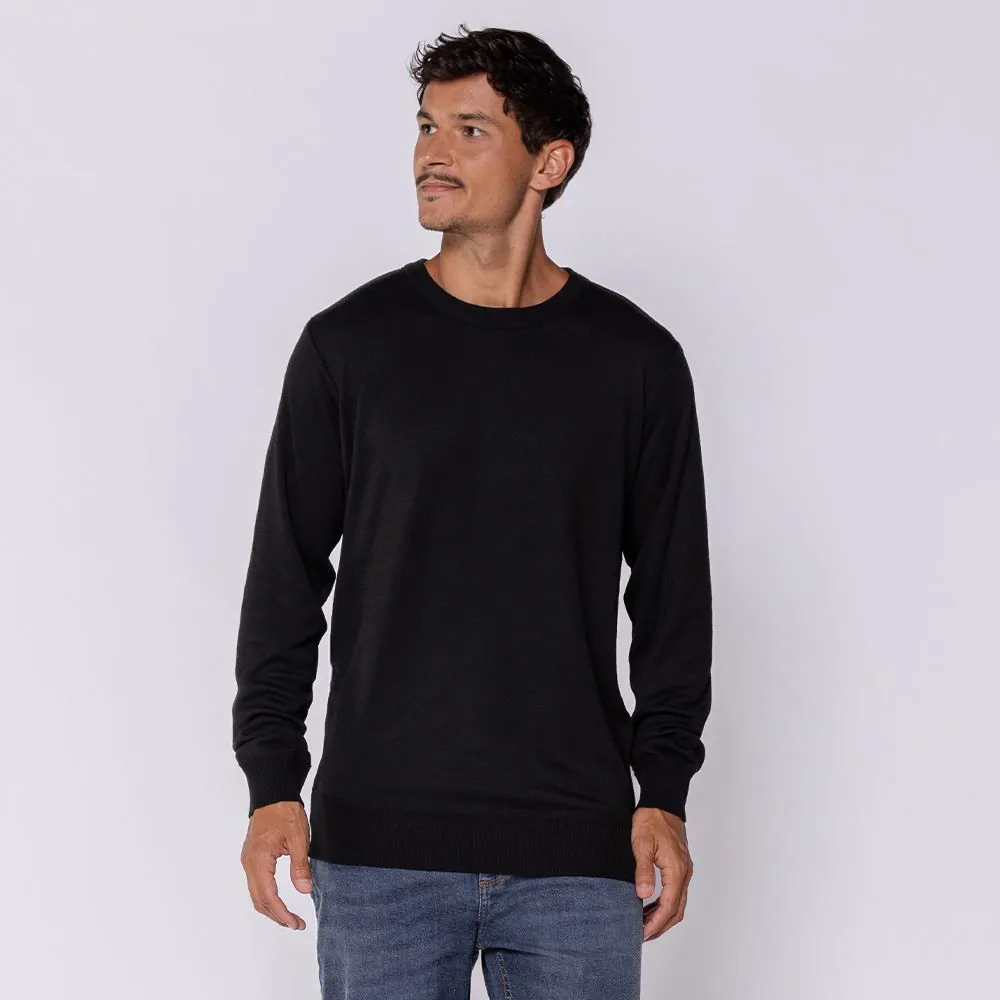 Suéter Masculino de Tricot Marc Alain Preto