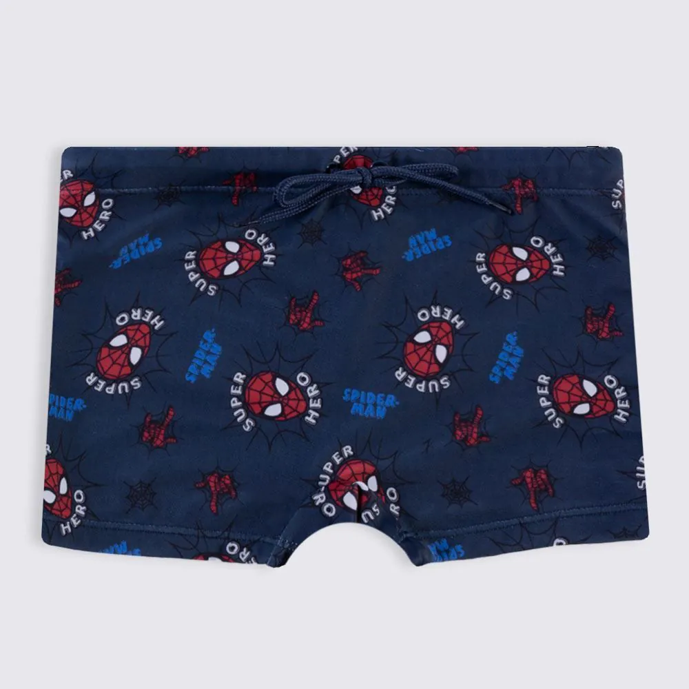 Sunga Infantil Menino Homem-Aranha 4 a 10 Anos Marvel Azul Marinho