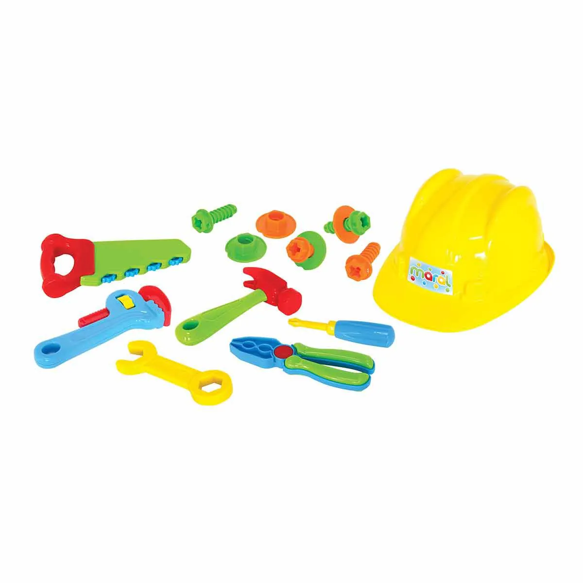 Super Ferramentas com Capacete 15 Peças Maral - Amarelo