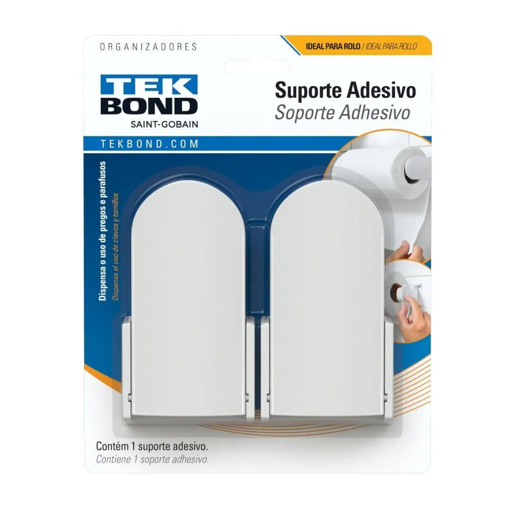 Suporte Adesivo para Papel Toalha Tekbond Cozinha - 78072708121