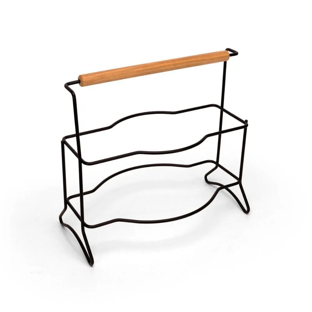 Suporte para Pratos Duplo Eco Design Black Arthi - Aço Inox