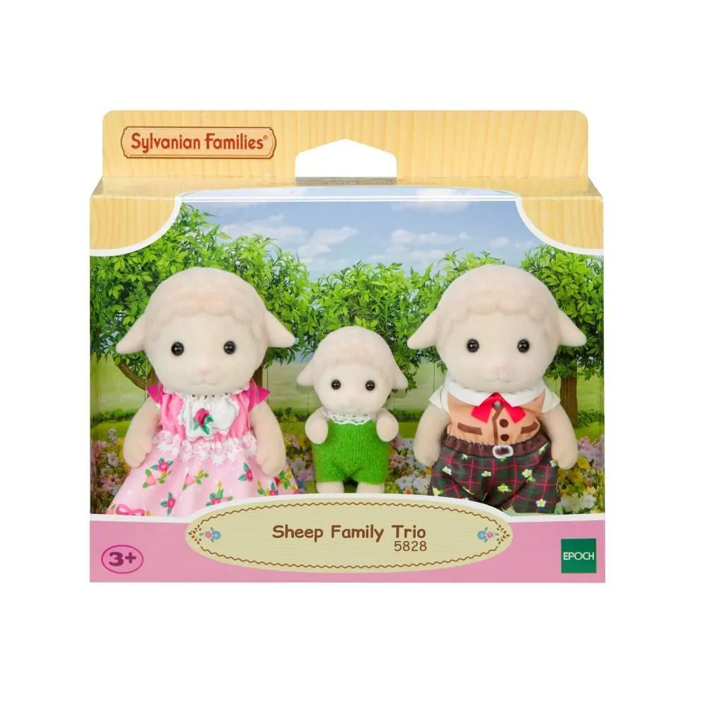 Sylvanian Families Trio Família das Ovelhas Epoch - 5828