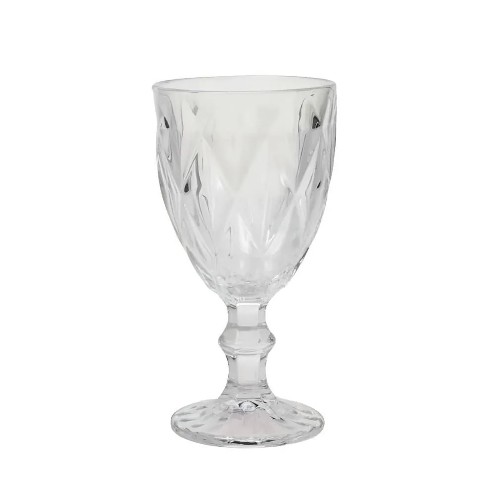 Taça de Àgua Bico de Jaca Diamond 325Ml - Transparente