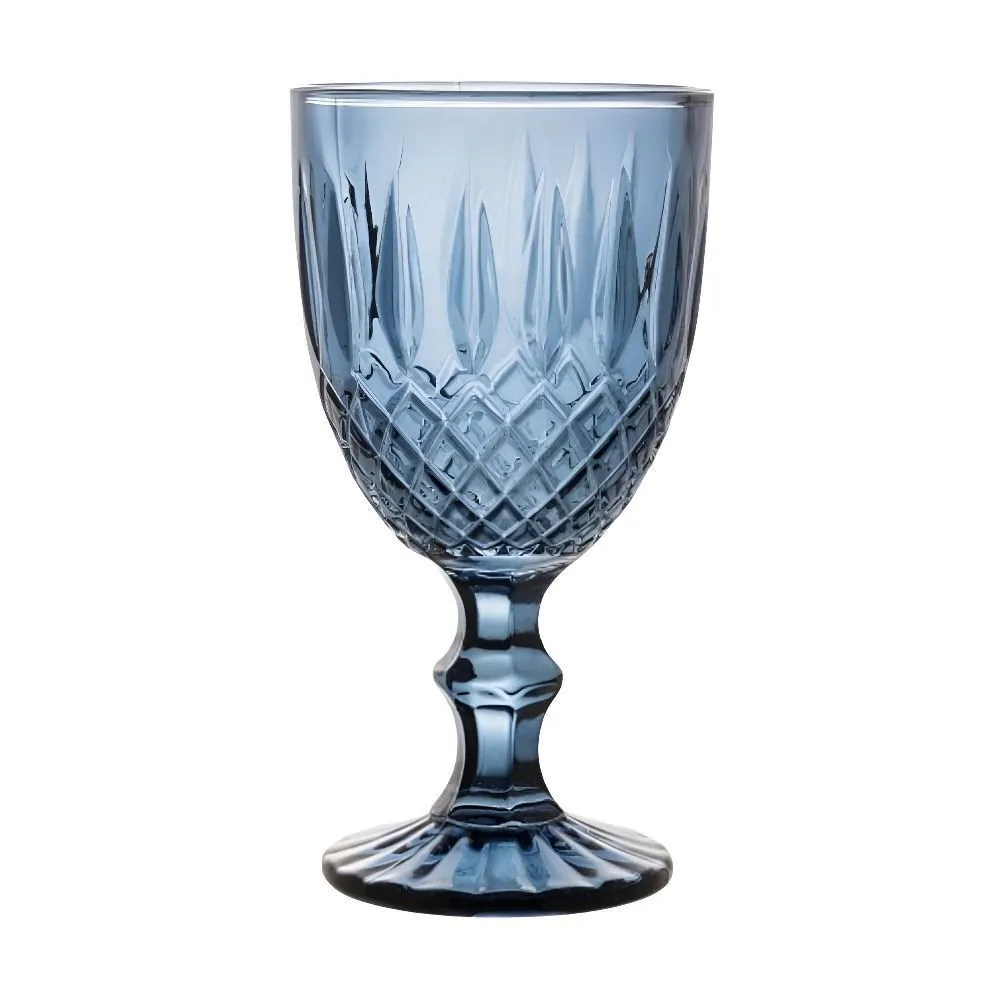 Taça de Água Greek Wolff 345Ml - Azul