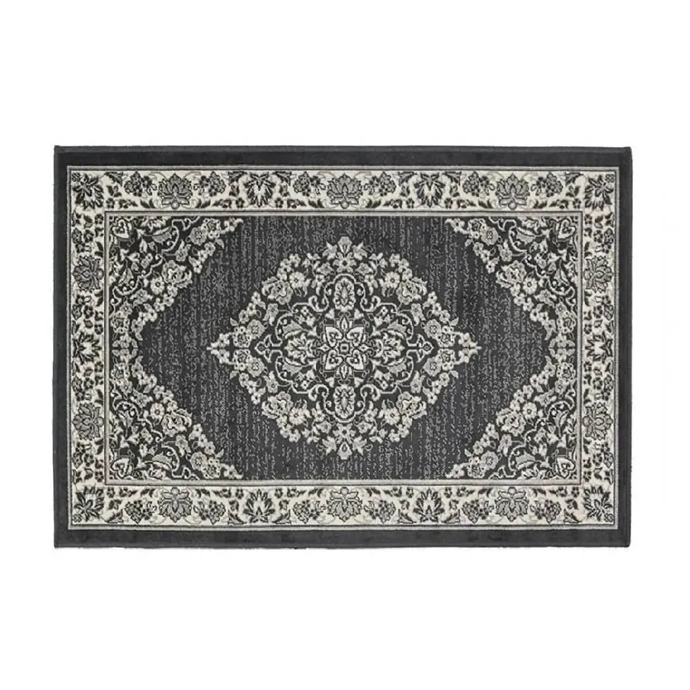 Tapete para Quarto e Sala 1,00X1,40 m Belga - Moldura Chumbo