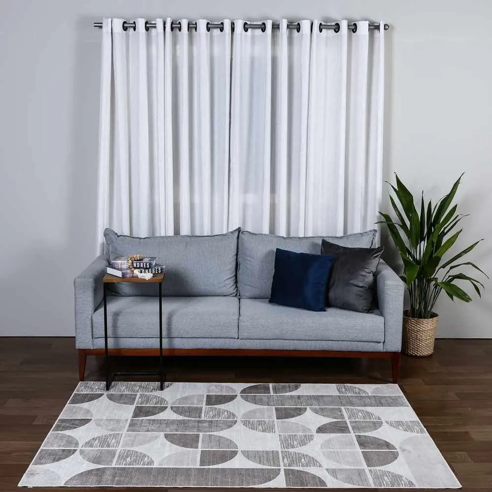 Tapete para Quarto e Sala 1,40X2,00 M Belga - Bege Cinza