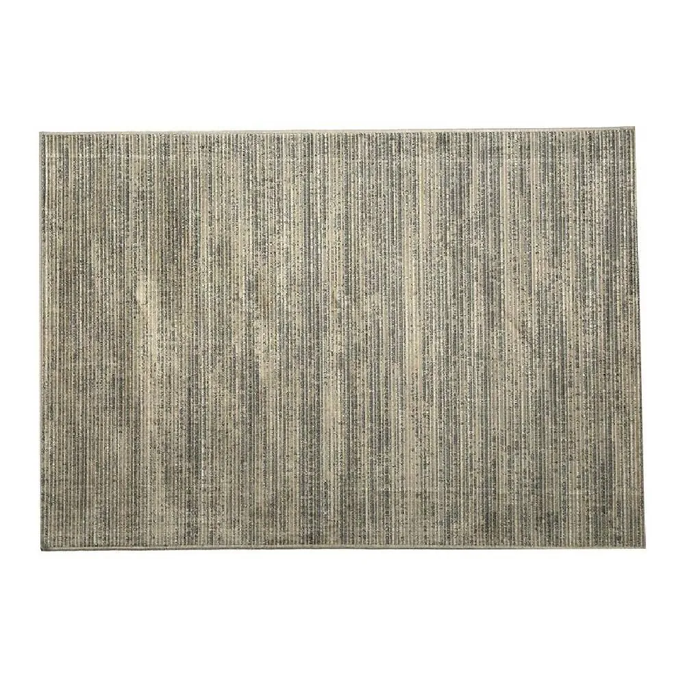 Tapete para Quarto e Sala 1,40X2,00 M Belga - Listras Cinza e Bege