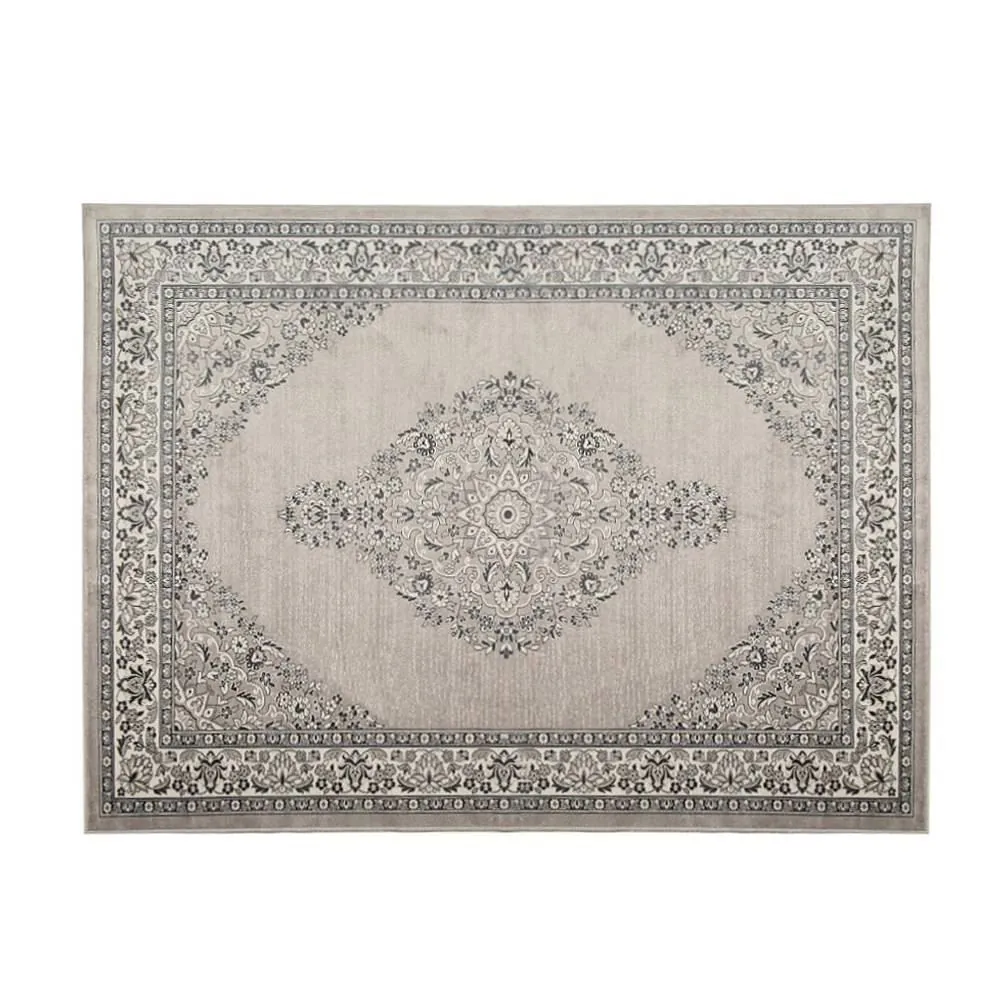 Tapete para Quarto e Sala 1,40X2,00 M Belga - Moldura Cinza