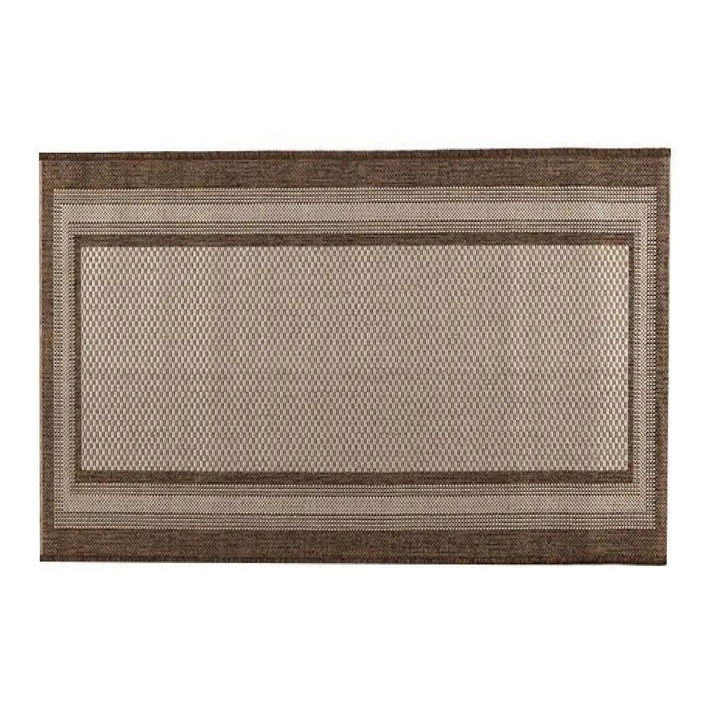 Tapete para Cozinha 1,00X1,50 M Cancun Sisal - Bordas Marrom