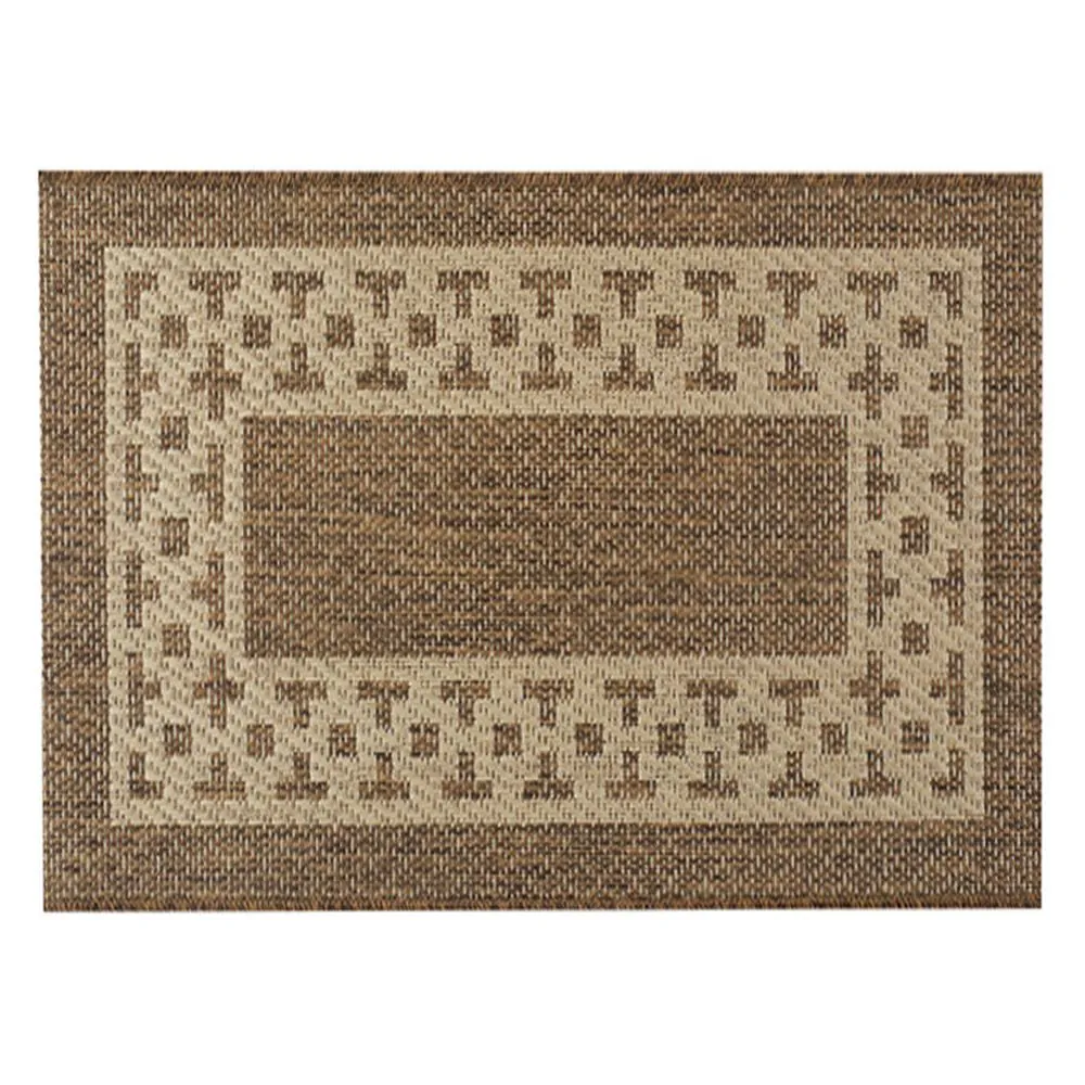 Tapete para Cozinha 1,00X1,50 M Cancun Sisal - Grega Marrom