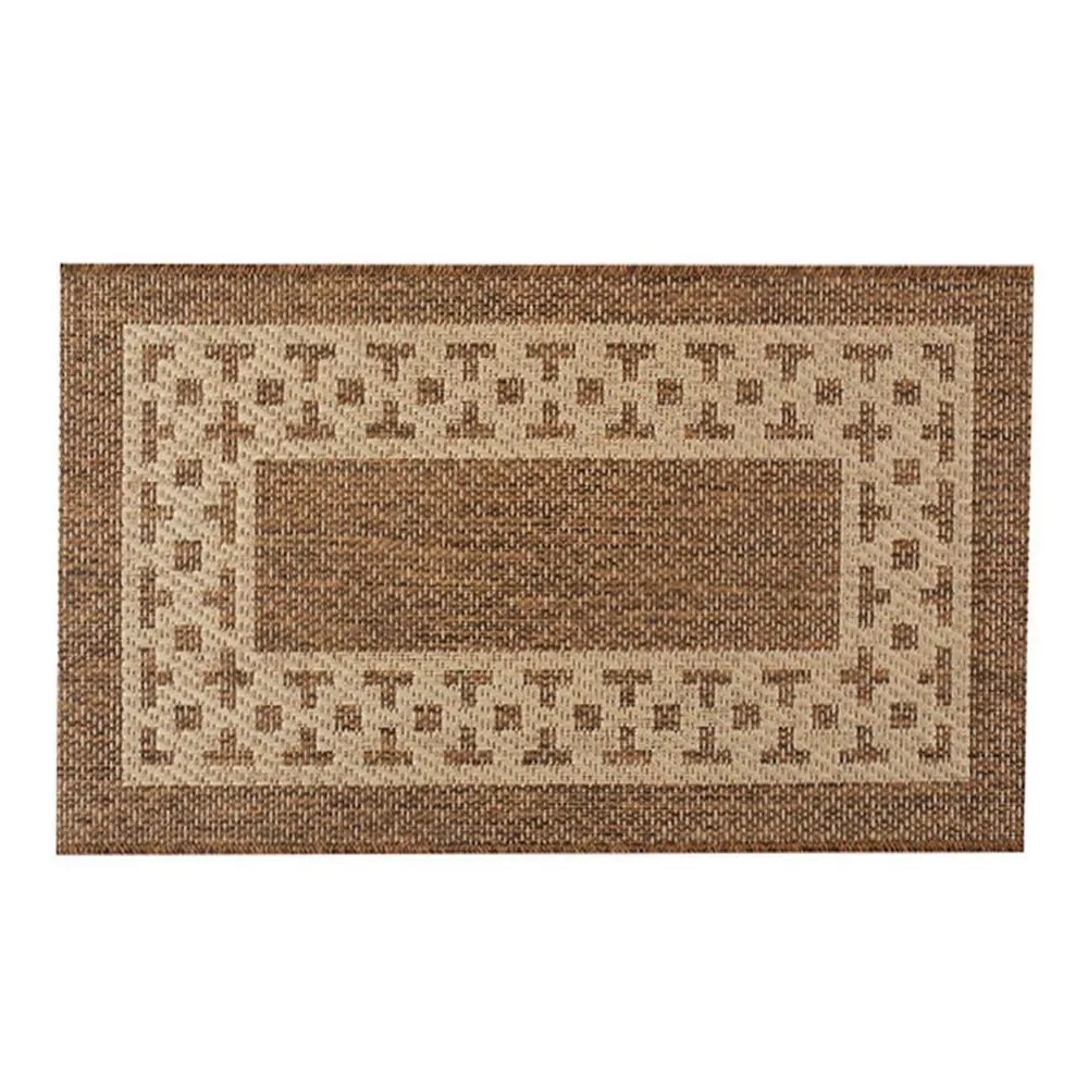 Tapete para Quarto e Sala 1,33X1,90 M Cancun Sisal - Grega Marrom