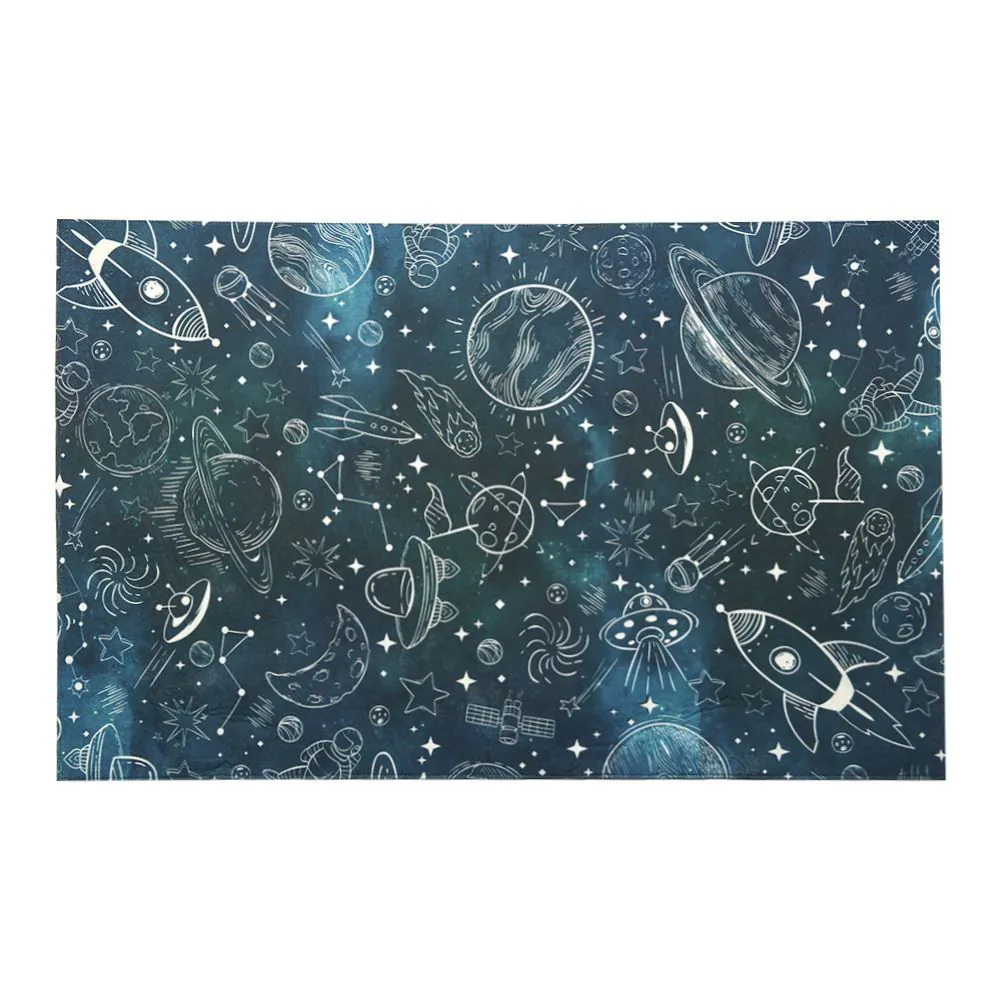 Tapete para Quarto Infantil 80X125 Cm - Astronauta
