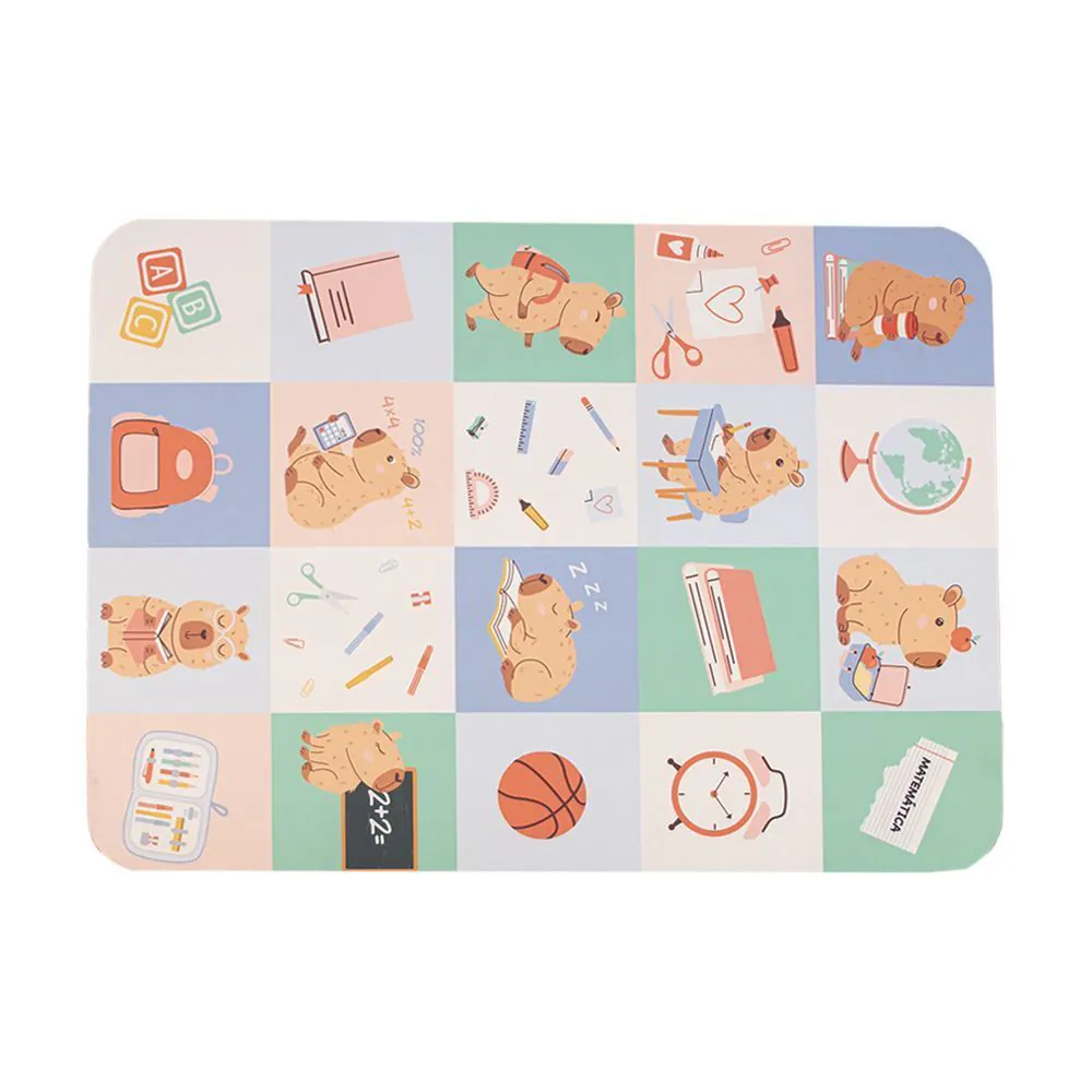 Tapete Infantil para Atividades Transfer - Verde Capivaras