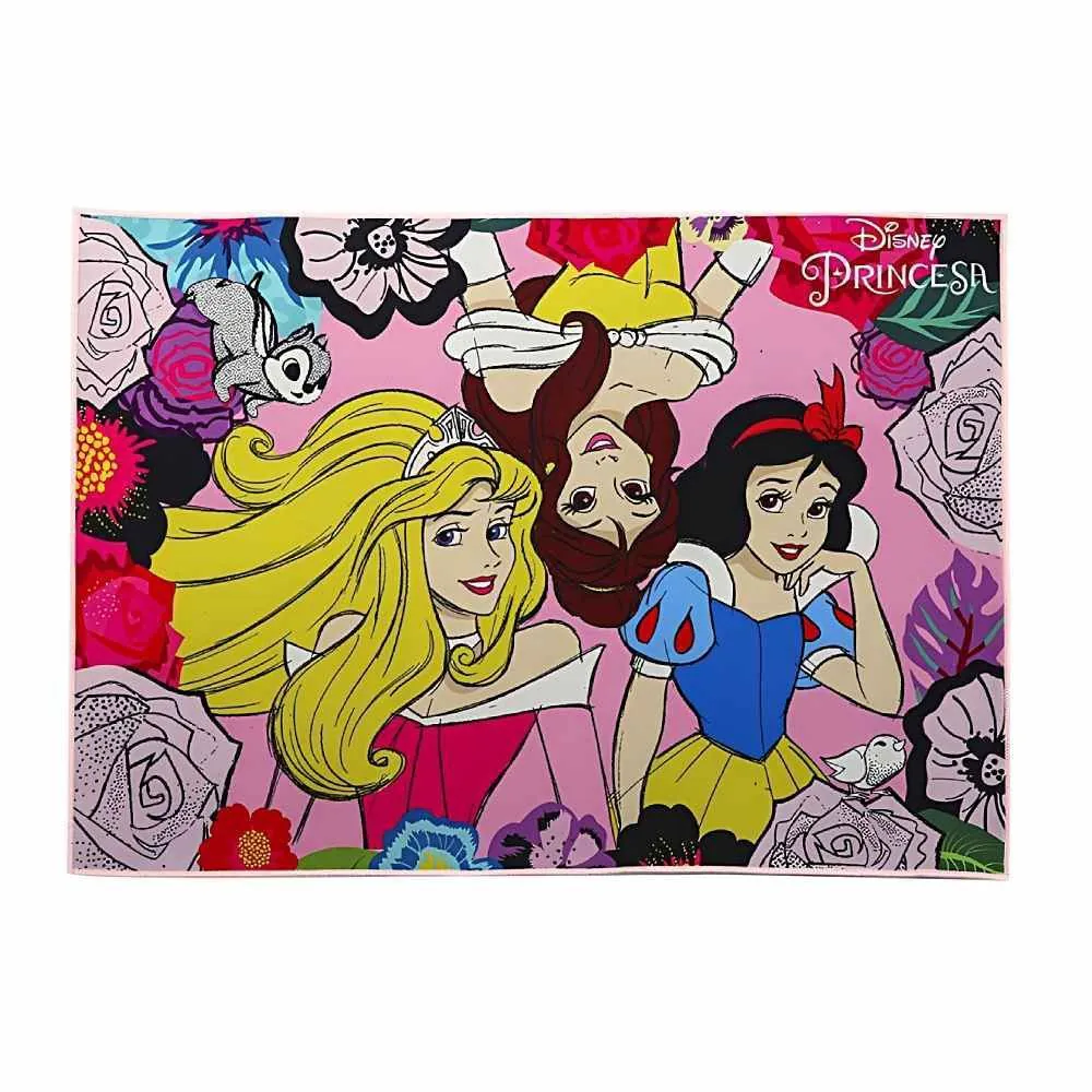 Tapete Infantil Joy Disney 70X100 cm - Princesas Flores